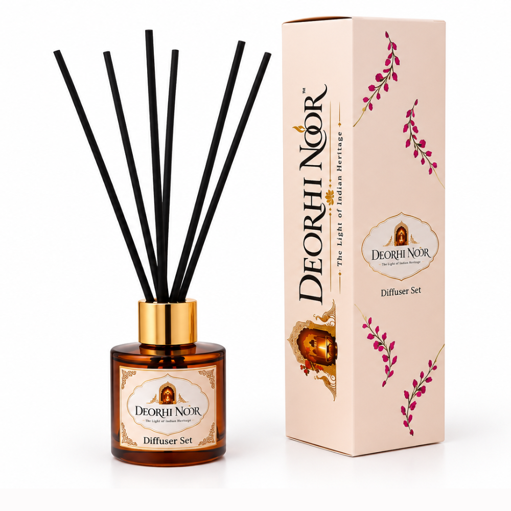 Deorhi Noor Luxe Black Reed Diffuser Set - Image 4